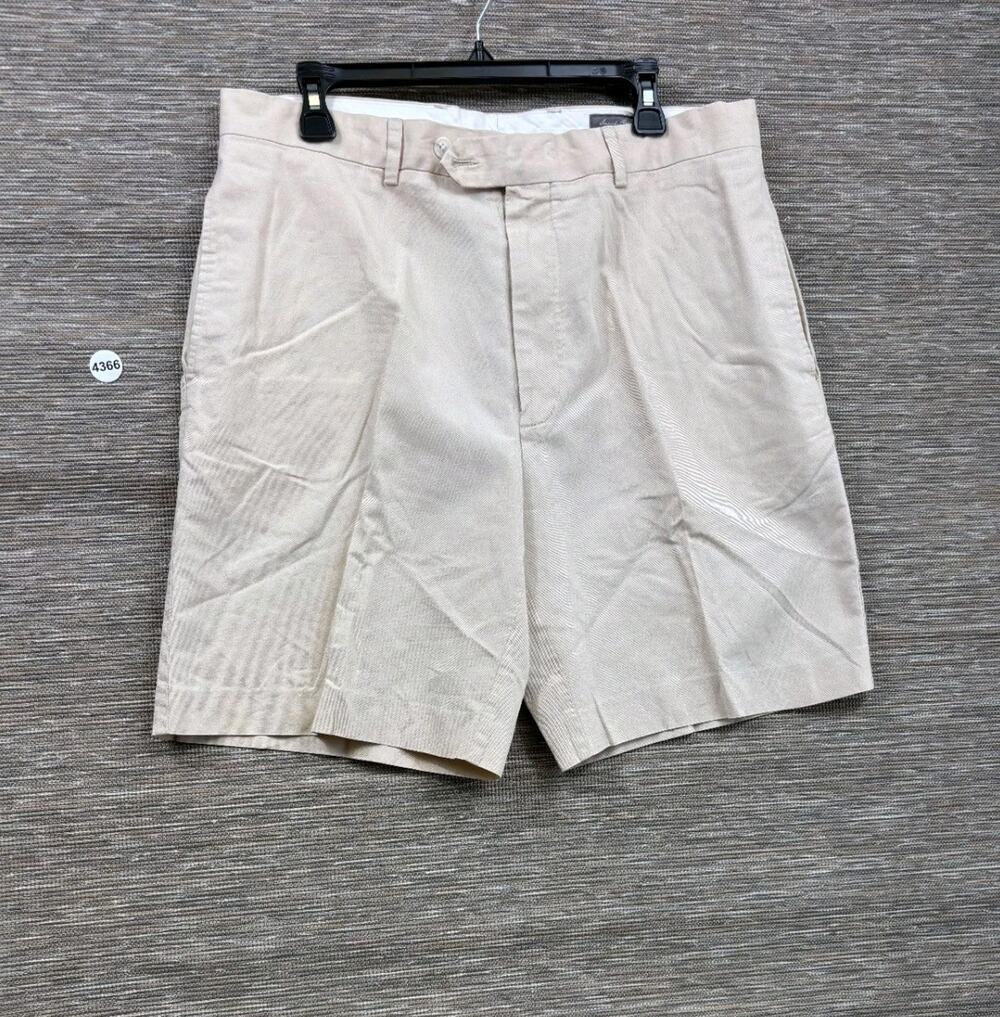 Daniel Cremieux Signature Collection Flat Front Chino Shorts Mens Size 36 Cotton